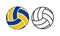 Volleyball Sports balls minimal flat line icon