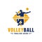 Volleyball sports inspiration illustration logo