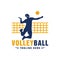 Volleyball sports inspiration illustration logo