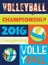 Volleyball typographical vintage grunge style poster. Retro vector illustration.