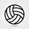 Volleyball vector icon, Volley Sports icon, Sports ball symbol. Modern, simple outline, outline vector illustration
