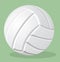 Volleyball, white ball, vector realistic illustration