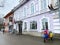 Vologda, Russia, February, 24. 2020. Historical building at 14 Lenin street in Vologda. The former Panichev house of the 19th cent