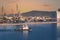 Volos, Greece, tug ship in port