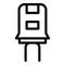 Voltage capacitor icon, outline style