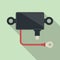 Voltage controller icon flat vector. Electric regulator