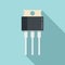 Voltage diode icon flat vector. Electric regulator