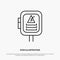 Voltage, Energy, Power, Transformer Line Icon Vector