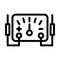 Voltage Indicator Vector Thick Line Icon For Personal And Commercial Use