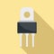 Voltage phototransistor icon flat vector. Electric regulator