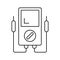 Voltage tester electric meter icon