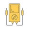 Voltage tester electric meter icon