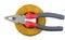 Voltage toroidal transformer and cutting pliers