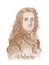 Voltaire Engraving Style sketch Portrait