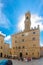 VOLTERRA,ITALY - SEPTEMBER 20,2018 - View at the building of City hall at the Priori Place in Volterra. History of Volterra dates