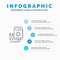 Voltmeter, Ampere, Watt, Digital, Tester Line icon with 5 steps presentation infographics Background