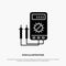 Voltmeter, Ampere, Watt, Digital, Tester solid Glyph Icon vector