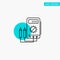 Voltmeter, Ampere, Watt, Digital, Tester turquoise highlight circle point Vector icon