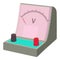 Voltmeter icon, cartoon style