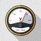 Voltmeter icon in flat style on transparent background