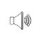 Volume control hand drawn outline doodle icon.