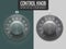 Volume control knobs, vector illustration. UI element for your design