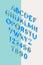 Volume font, tape. Vector. Linear, thin, contour letters. Latin font. Isometry All letters are separate. Complete alphabet with