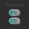 volume increase and decrease button. Vector illustration decorative design