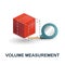 Volume Measurement icon. 3d illustration from measurement collection. Creative Volume Measurement 3d icon for web design