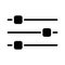 Volume mixer control icon, filter sound symbol button, switch sign vector illustration