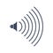 Volume music sign audio icon. Symbol for sound level