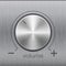 Volume sound control with metal chrome brushed texture