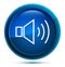 Volume speaker icon elegant blue round button illustration