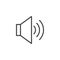 Volume up sound line icon