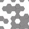 Volumetric 3D pyramid seamless pattern. hexagon. Optical illusion background. Black and white lines. vector