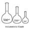 Volumetric flask icon outline