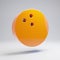 Volumetric glossy hot orange Bowling Ball icon isolated on white background