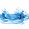 Voluminous Water Splashing Vector Illustration In Tumblewave Style