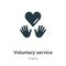 Voluntary service vector icon on white background. Flat vector voluntary service icon symbol sign from modern charity collection