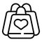 Volunteer bags icon outline vector. International assistance