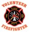 Volunteer Firefighter With Maltese Cross