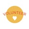 Volunteer opportunity semi flat color vector element