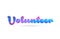 volunteer pink blue color word text logo icon