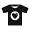 Volunteer tshirt icon, simple style