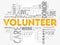 Volunteer word cloud collage