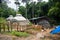 Volunteer Working on the construction of an Earthship