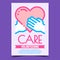 Volunteering Care Creative Promo Banner Vector