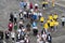 Volunteers and pilgrims in Lourdes France