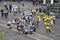 Volunteers and pilgrims in Lourdes France