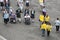 Volunteers and pilgrims in Lourdes France